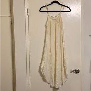 Vintage midi 100% cotton nightgown with lace trim